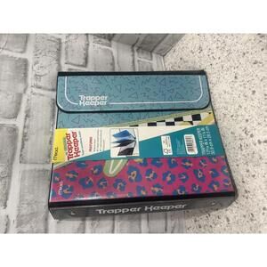 Mead Original Trapper Keeper 3-Ring Binder Organizer in a Retro Pattern, NWT